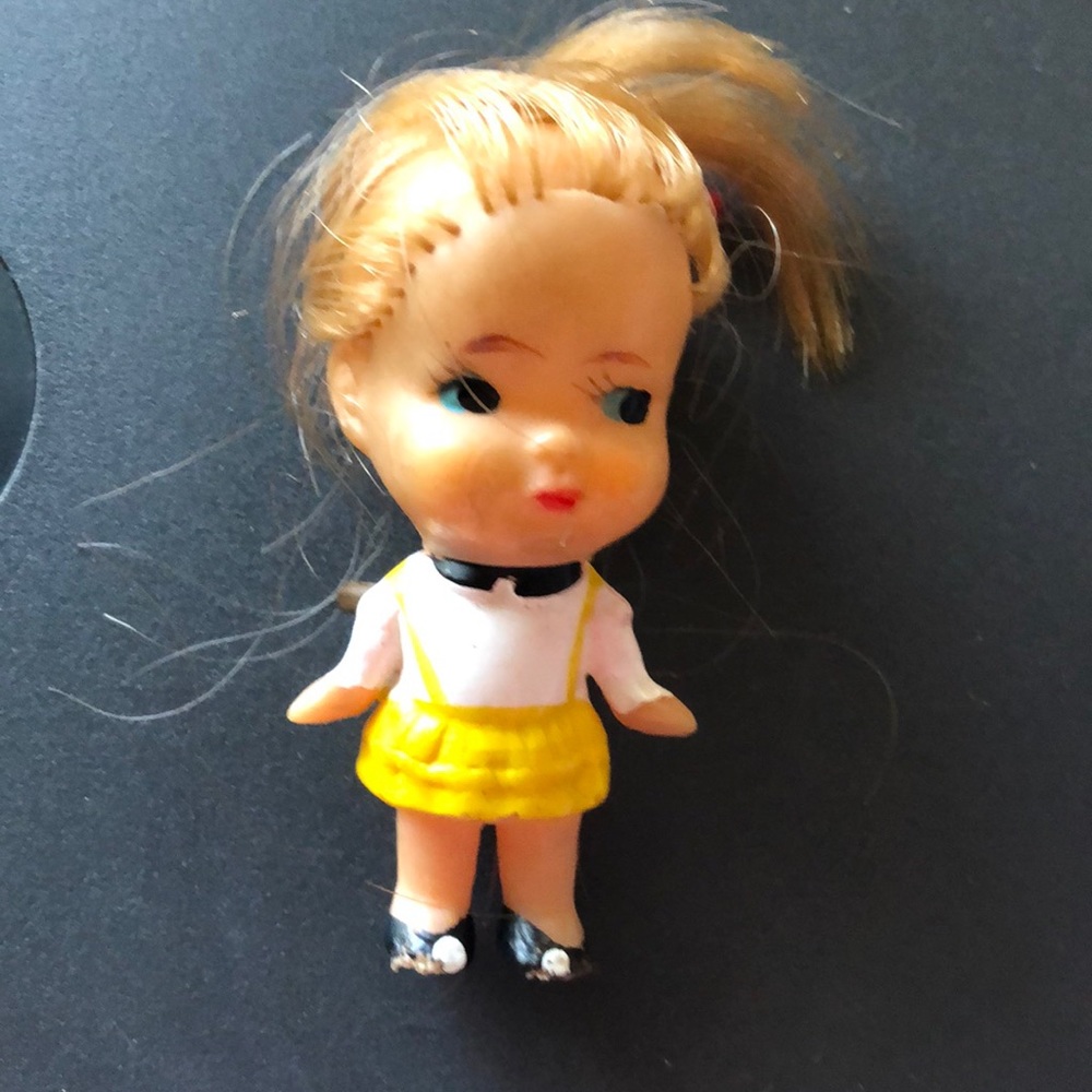 Vintage Doll Brooch Pin Made in Japan Creepy